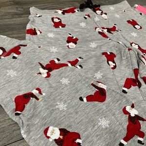 Isaac Mizrahi Santa Yoga Poses Pants